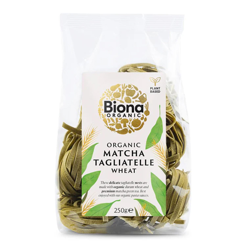 BIONA ORGANIC MATCHA WHEAT TAGLIATELLE NESTS 250G