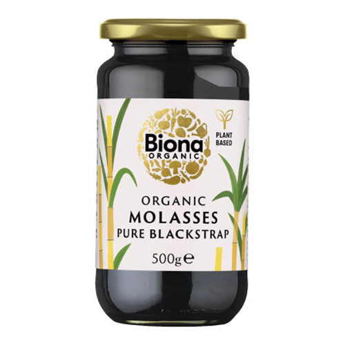 BIONA BLACKSTRAP MOLASSES JARRED ORGANIC 500G
