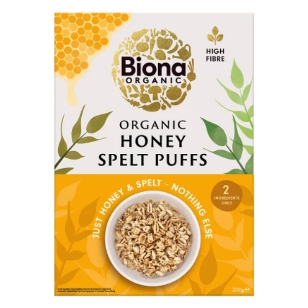 BIONA ORGANIC SPELT HONEY PUFFS 200G