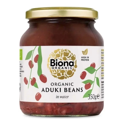 BIONA ORGANIC ADUKI BEANS JAR 350G