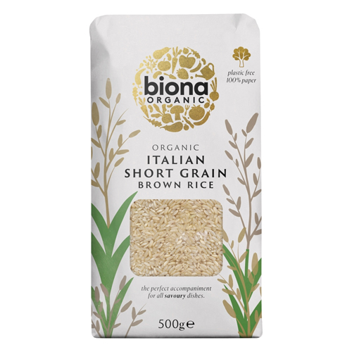 BIONA ORGANIC SHORT GRAIN ITALIAN BROWN RICE 500G