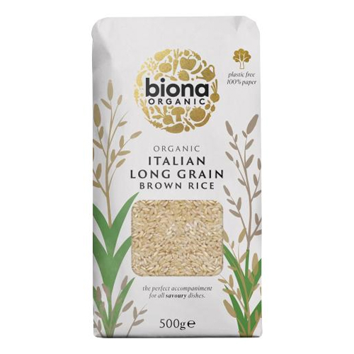 BIONA ORGANIC ITALIAN LONG GRAIN BROWN RICE 500G