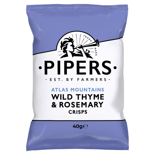 PIPERS ATLAS MOUNTAINS WILD THYME & ROSEMARY CRISPS GRAB BAG 40G
