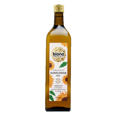 BIONA ORGANIC SUNFLOWER OIL COLD PRESSED OMEGA 6&9 750ML