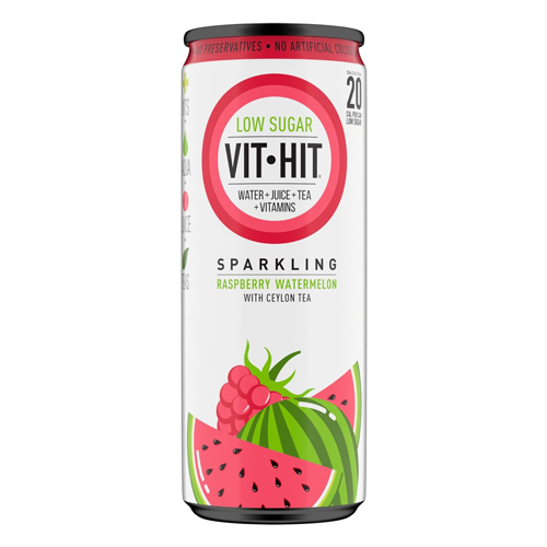 VIT HIT SPARKLING RASPBERRY & WATERMELON WITH CEYLON TEA 330ML