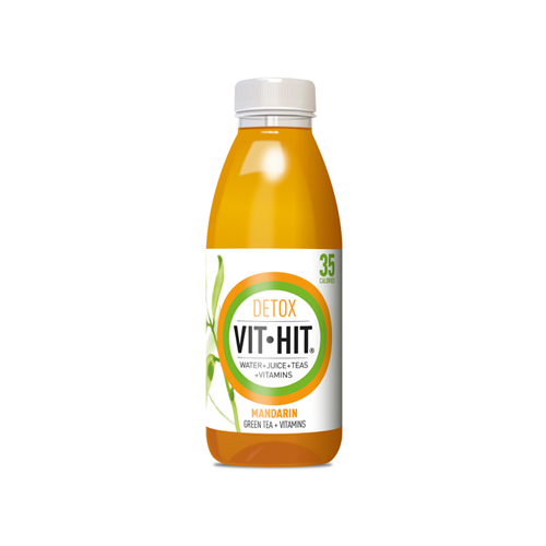 VIT-HIT DETOX MANDARIN + ORANGE GREEN TEA + VITAMINS 500ML