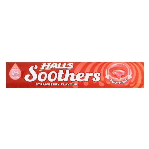 HALLS SOOTHERS STRAWBERRY FLAVOUR 45G
