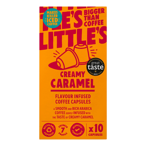 LITTLE'S 10 CREAMY CARAMEL FLAVOUR INFUSED COFFEE CAPSULES 52G