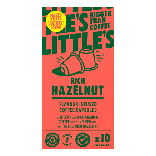 LITTLE'S 10 RICH HAZELNUT FLAVOUR INFUSED COFFEE CAPSULES 52G