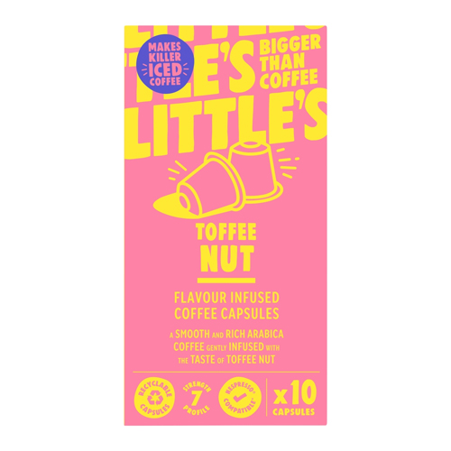 LITTLE'S 10 TOFFEE NUT FLAVOUR INFUSED COFFEE CAPSULES 52G