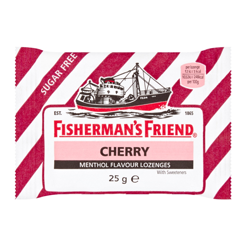 FISHERMAN'S FRIEND CHERRY LOZENGES NO ADDED SUGAR 25G
