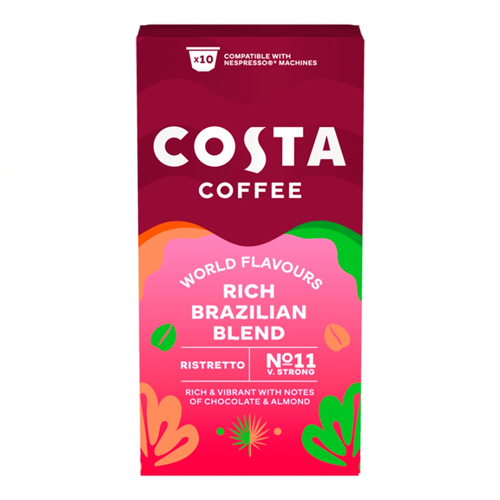 COSTA NESPRESSO DARK & INTENSE BRAZILIAN BLEND RISTRETTO 10 X 5.7G (57G)