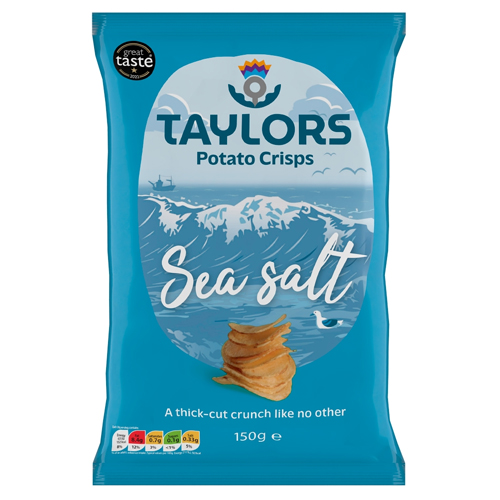 TAYLORS SEA SALT STRAIGHT CUT POTATO CRISPS 150G