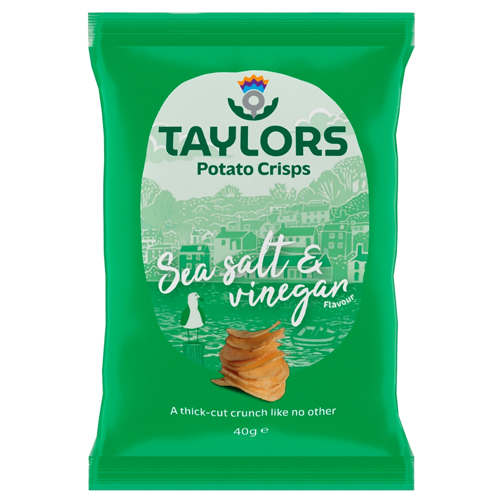 TAYLORS SEA SALT & VINEGAR FLAVOUR POTATO CRISPS 40G