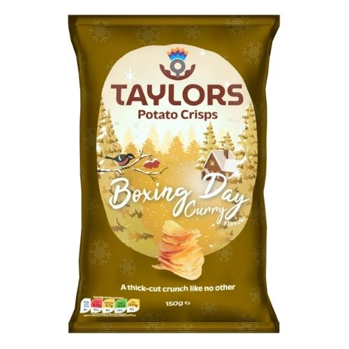 TAYLORS BOXING DAY CURRY FLAVOUR POTATO CRISPS 150G