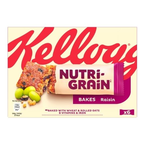 KELLOGG'S NUTRI-GRAIN RAISIN BARS 6X45G