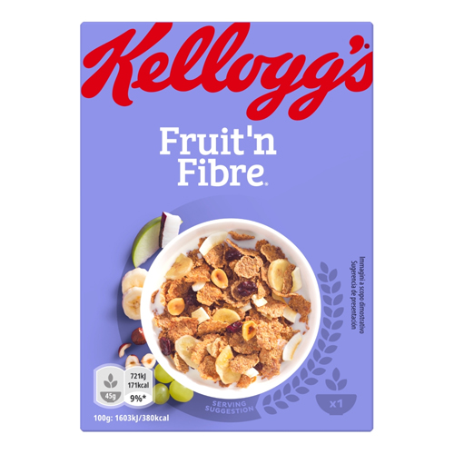 KELLOGG'S FRUIT 'N FIBRE CEREAL 16X45G
