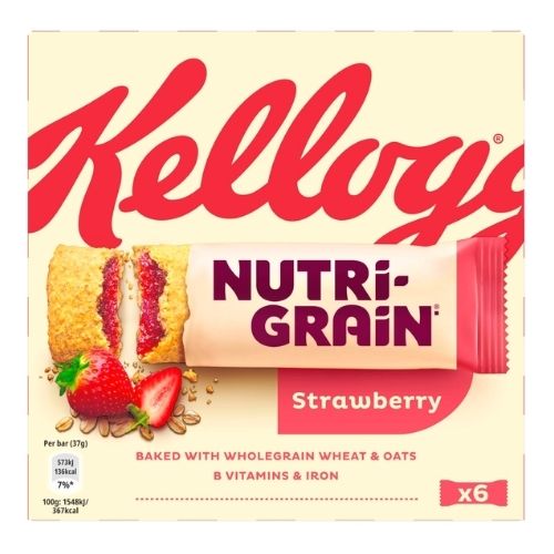 KELLOGG'S NUTRI-GRAIN STRAWBERRY CEREAL BARS 37G