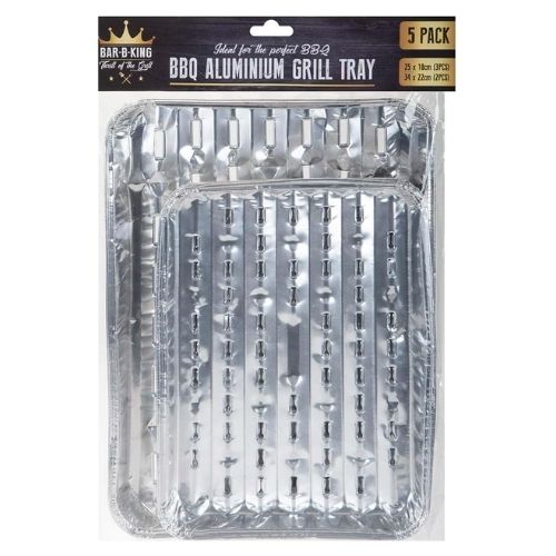 BAR-B-KING ALUMINIUM GRILL TRAYS 5PK