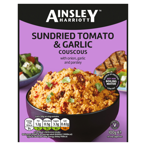 AINSLEY HARRIOTT SUNDRIED TOMATO & GARLIC COUSCOUS 100G