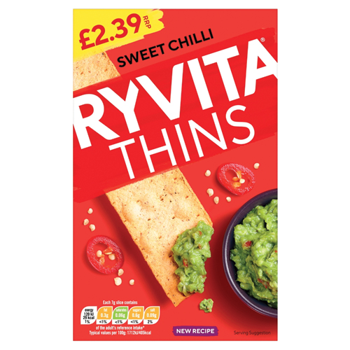 RYVITA THINS SWEET CHILLI PMP £2.39 125G