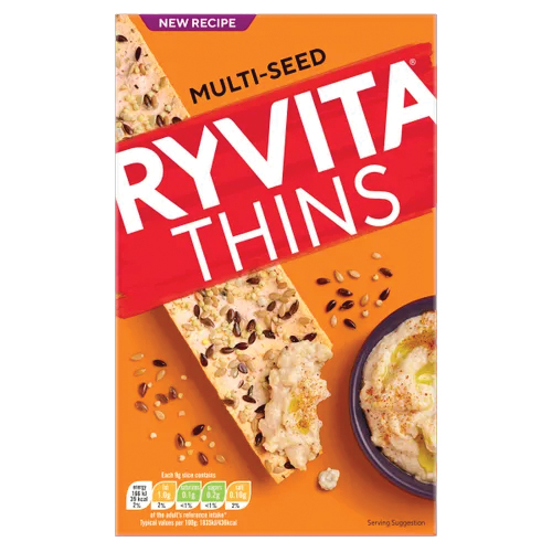 RYVITA THINS CHEDDAR & BLACK PEPPER PMP £2.39 125G
