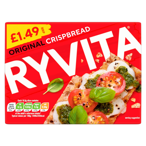 RYVITA CRISPBREAD ORIGINAL PMP £1.49 200G