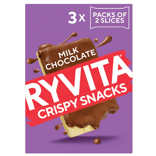 RYVITA CRISPY SNACKS MILK CHOCOLATE 26G