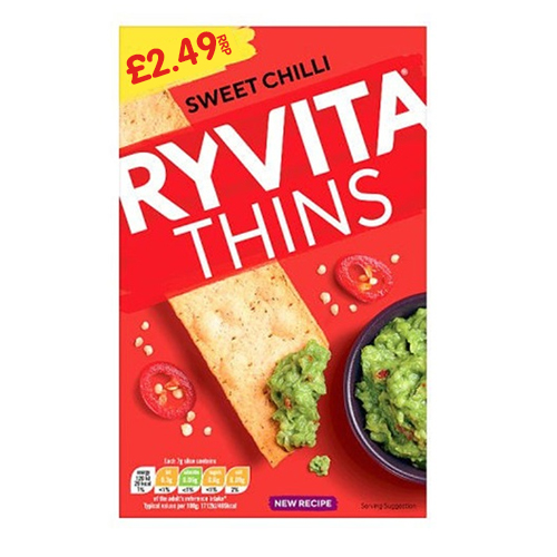 RYVITA THINS SWEET CHILLI PMP £2.49 125G