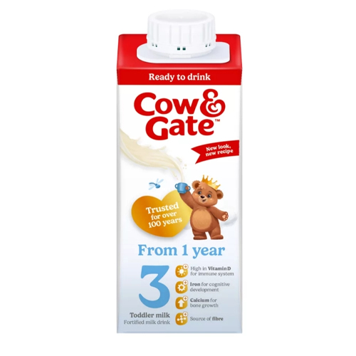COW & GATE GROWING UP RTF MILK LIQUID STAGE 3 (1-2YRS) 200ML