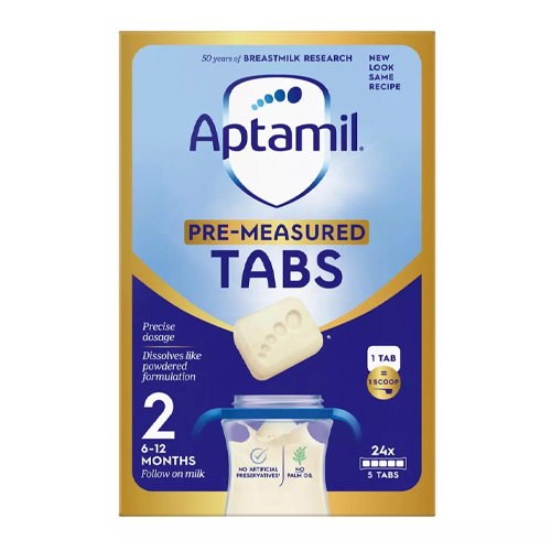 APTAMIL PRE-MEASURED TABS 2 FOLLOW ON MILK 6-12 MONTHS 576G