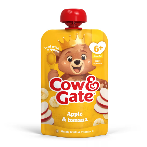 COW & GATE APPLE & BANANA POUCH 4M+ 100G