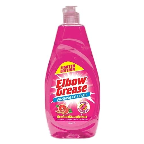 ELBOW GREASE PINK WASHING UP LIQUID 600ML