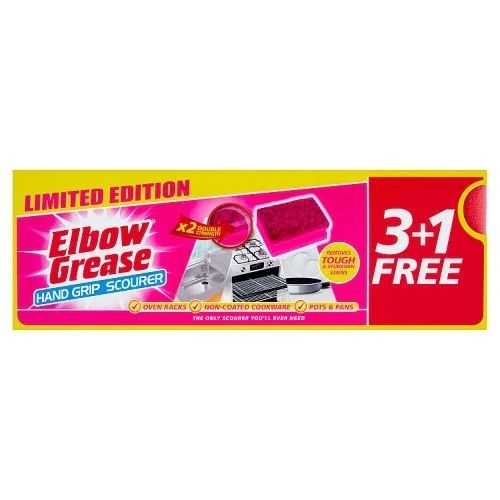 ELBOW GREASE PINK SCOURER 4PK