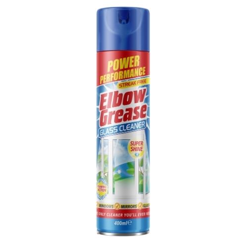 ELBOW GREASE GLASS CLEANER AEROSOL 400ML