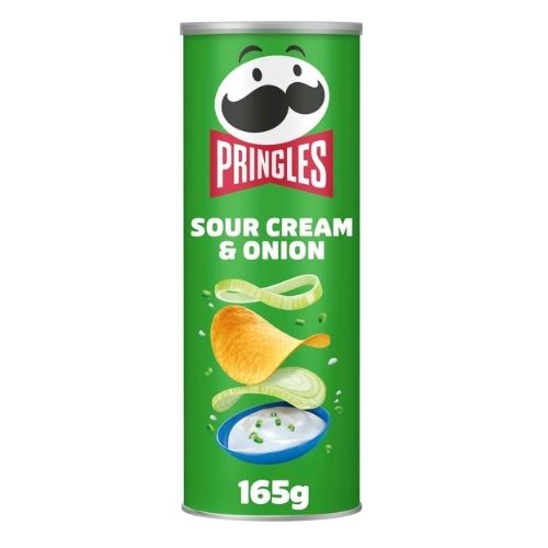 PRINGLES SOUR CREAM & ONION CRISPS 165G