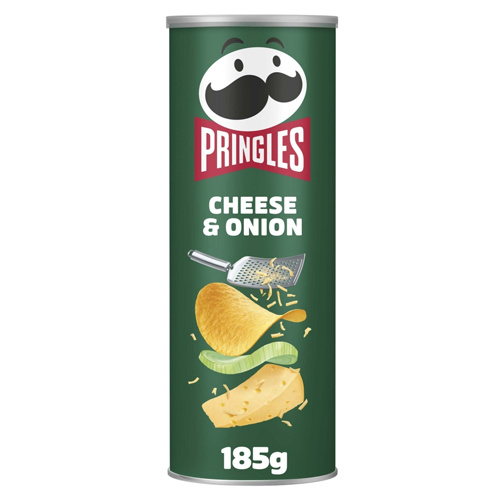 PRINGLES CHEESE & ONION CRISPS 185G
