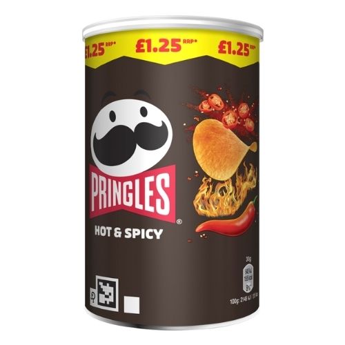 PRINGLES HOT & SPICY CRISPS PMP £1.25 70G