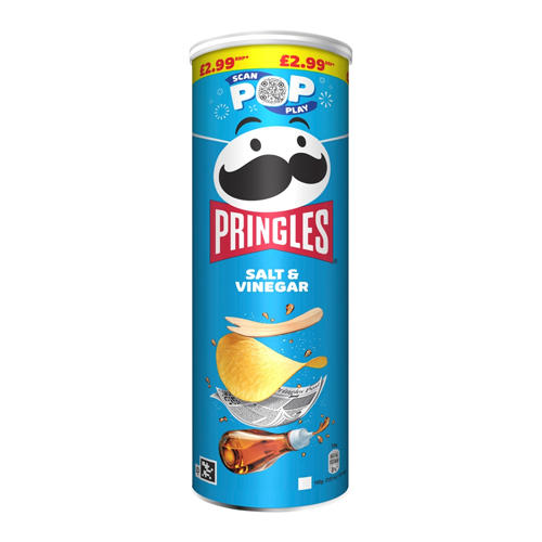 PRINGLES SALT & VINEGAR CRISPS PMP £2.99 165G