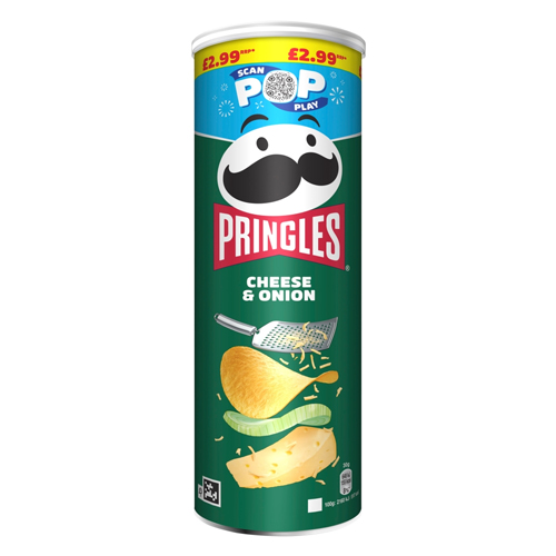 PRINGLES CHEESE & ONION CRISPS PMP £2.99 165G