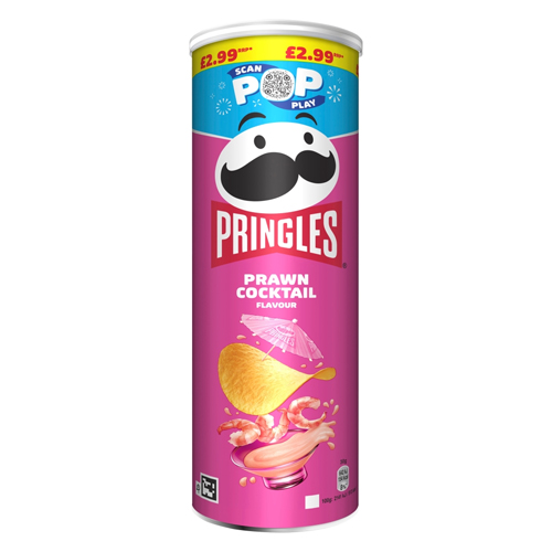 PRINGLES PRAWN COCKTAIL CRISPS PMP £2.99 165G