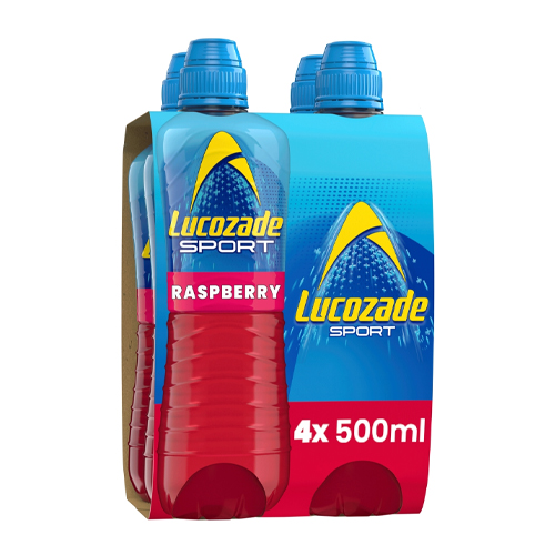 LUCOZADE SPORT RASPBERRY 4PK 500ML