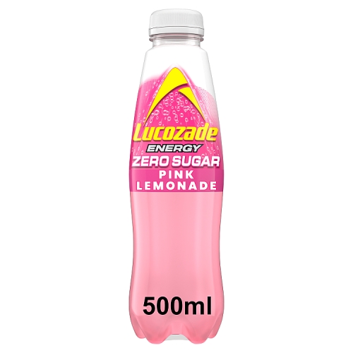LUCOZADE ZERO PINK LEMONADE 500ML