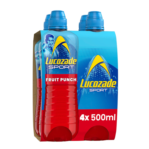 LUCOZADE SPORT FRUIT PUNCH 4PK 500ML