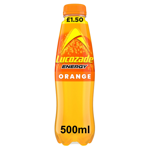 LUCOZADE ENERGY ORANGE PMP £1.50 500ML