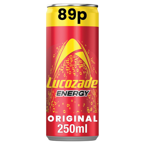 LUCOZADE ENERGY ORIGINAL CAN PMP 89P 250ML