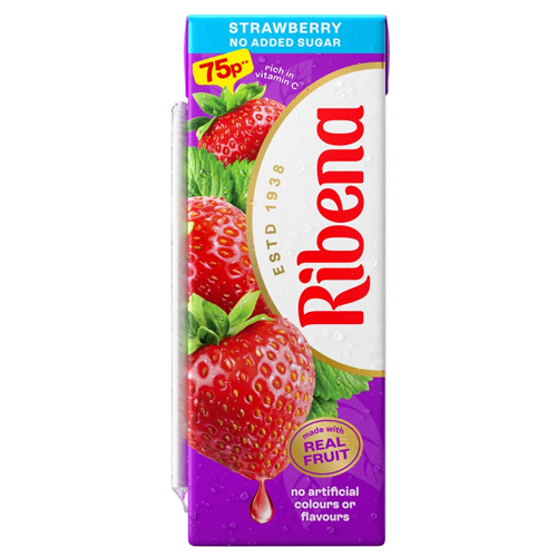 RIBENA STRAWBERRY NAS JUICE PMP 75P 250ML