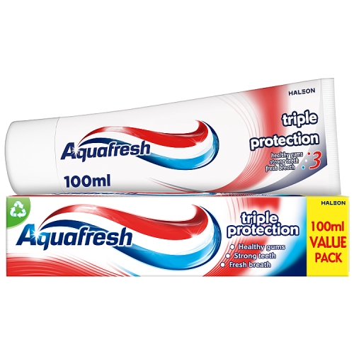 AQUAFRESH TRIPLE PROTECTION (SHRINKWRAP) TOOTH PASTE 100ML