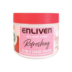 ENLIVEN FRUITS WATERMELON AND POMEGRANATE 3 IN 1 HAIR MASK 350ML