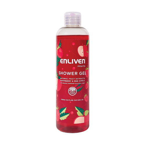 ENLIVEN NATURALS SHOWER GEL RASPBERRY APPLE 500ML